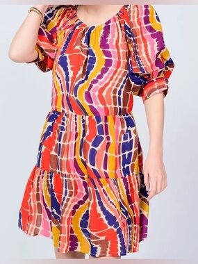 Uncle Frank Colorful Abstract Mini Dress